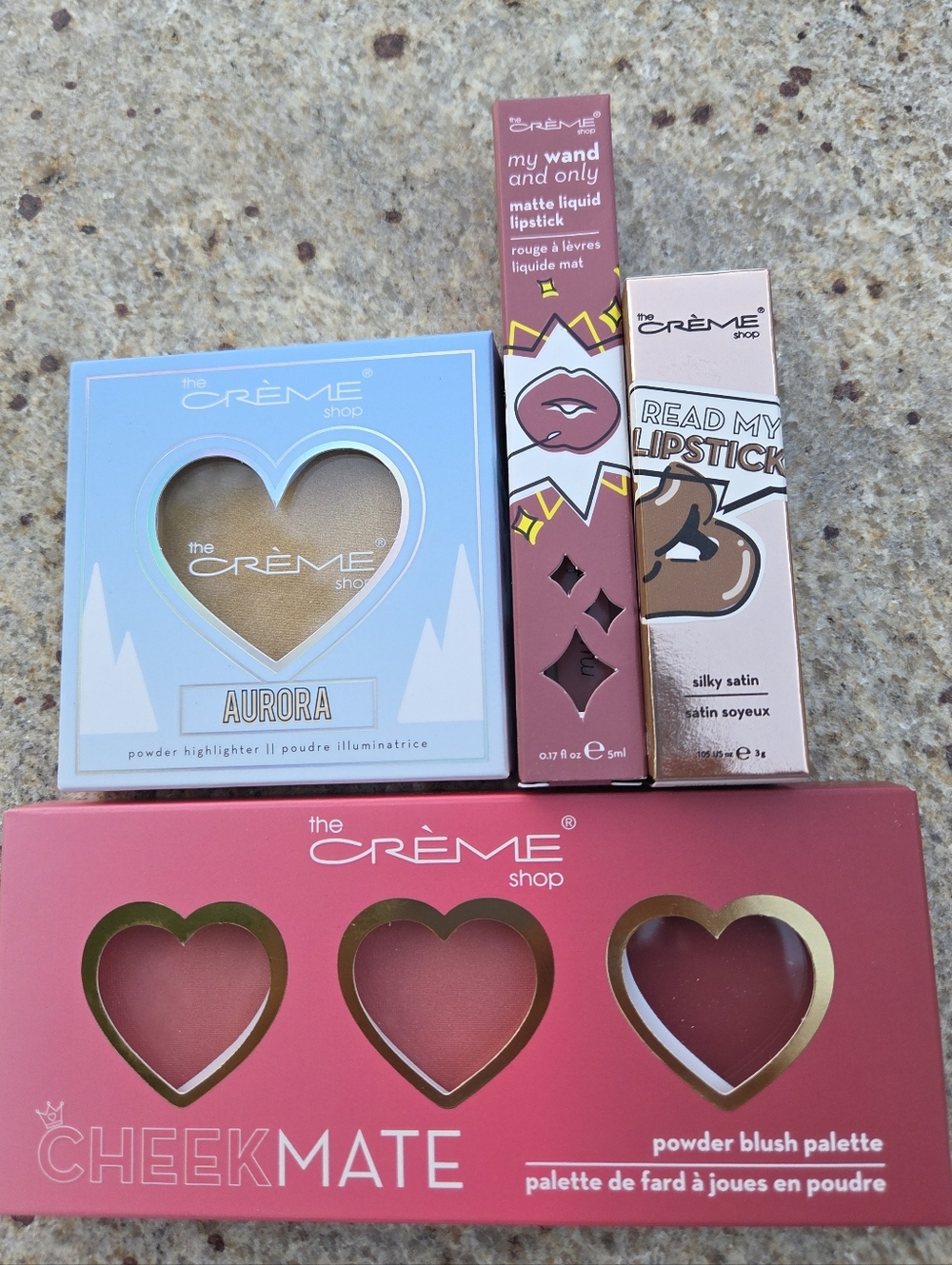 The Crème Shop Makeup Bundle – Blush, Highlighter & Lipsticks